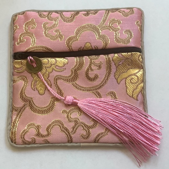 Pink Zipper Jewelry Pouch/Coin Purse - Picture 2 of 9